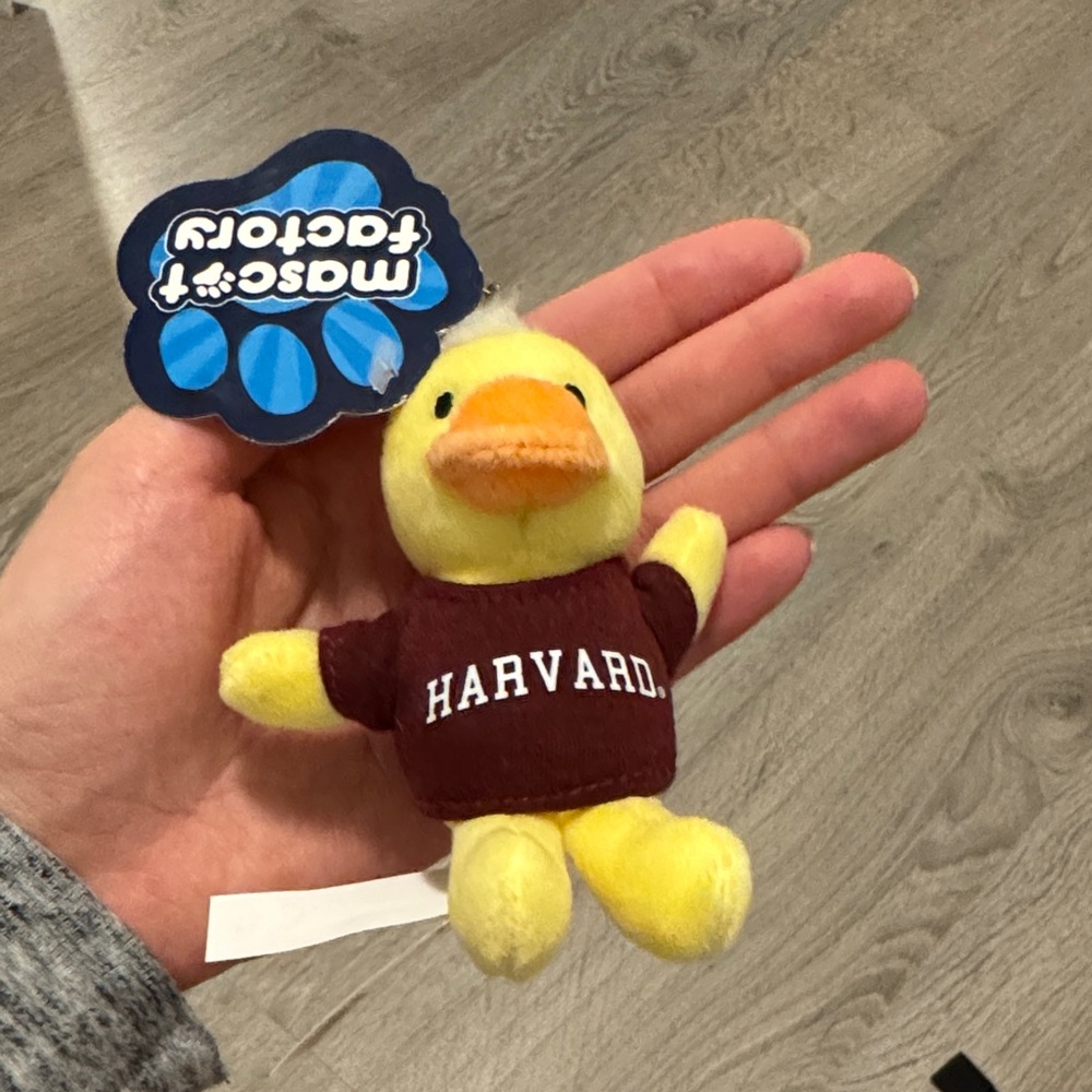 Yellow Duck Plush with Harvard Shirt